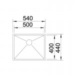 Blanco Zerox 500 U 54x44 Νεροχύτης Ένθετος Durinox