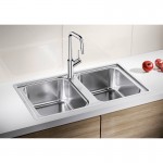 Blanco Lemis 8-IF 86x50 Διπλός Νεροχύτης Inox