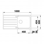 Blanco Lemis XL 6 S-IF 100x50 Νεροχύτης Inox