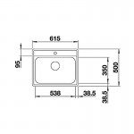 Blanco Lemis 6-IF 61,5x50 Νεροχύτης Inox