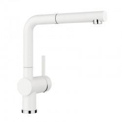Blanco Linus-S White Μπαταρία Κουζίνας με επεκτάσιμο ντουζ 