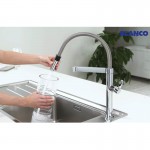 Blanco Culina-S Mini Μπαταρία Κουζίνας με  αποσπώμενο Ντους Stainless Steel