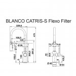 Blanco Catris-S Flexo για φίλτρο Μπαταρία Κουζίνας με Ντους Black matt
