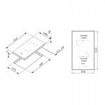 Pyramis PHC31210FMW Κεραμική Εστία Domino Λευκή Αφής χωρίς Πλαίσιο