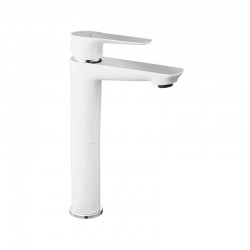 Karag Ferro Adore BDR2L επικαθήμενη μπαταρία νιπτήρα ψηλή λευκή-χρωμέ 