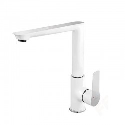 Karag Ferro Adore BDR4 Επικαθήμενη μπαταρία κουζίνας λευκή-χρωμέ 