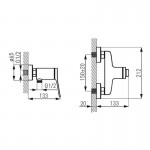 Karag Ferro Stratos BSC7 Επιτοίχια Μπαταρία Ντους Αναμεικτική Chrome