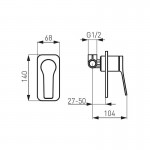 Karag Ferro Stratos BSC7PA Εντοιχιζόμενος Μίκτης Μονός Chrome