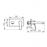 Karag Ferro Stratos BSC3PABL Εντοιχιζόμενη μπαταρία νιπτήρα Μαύρη