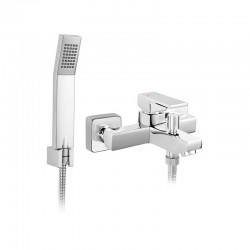 Karag Ferro Zicco BZI11 Επιτοίχια Μπαταρία Λουτρού Αναμεικτική Chrome