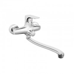 Karag Ferro Tiga Verdeline BTG5A Επιτοίχια Μπαταρία Λουτρού/Νιπτήρα Αναμεικτική Chrome