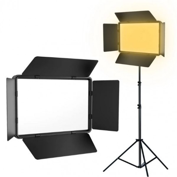 LED Video Light Επαγγελματικό Φορητό Φωτιστικό Κάμερας και Φωτογραφικής 80W (3000-6500K) BG-158