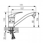 Karag Ferro Basic BBC2A επικαθήμενη μπαταρία νιπτήρα Chrome