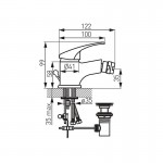 Karag Ferro Basic BBC6 Επικαθήμενη Μπαταρία μπιντέ Chrome