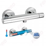 Karag Ferro Thermostatic Trinity TRM7 επιτοίχια θερμοστατική μπαταρία ντους Chrome