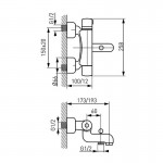 Karag Ferro Thermostatic TA1 επιτοίχια θερμοστατική μπαταρία λουτρού Chrome