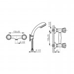 Karag Ferro Standard BST77 Επιτοίχια Μπαταρία Ντους Αναμεικτική Chrome