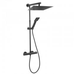 Karag Ferro Trevi square black NP75SQ-TRV7U-BL Σύστημα ντους με θερμοστατική μπαταρία 