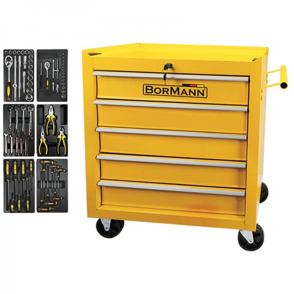 Bormann BWR7100SET Εργαλειοφορέας 5 Συρτάρια Σετ 66 Εργαλεία (053712)