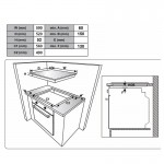 MultiHome Σετ Φούρνος MH-6061 White Glass + Εστία Κεραμική MH-6135