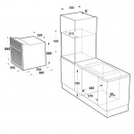 Multihome Σετ Φούρνος B66-SF3 (MT) Black Retro + Εστία Domino Αερίου MH-6142