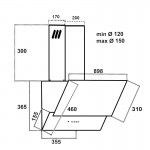 MultiHome Απορροφητήρας Καμινάδα MH-6604 White 90cm