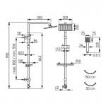 Karag Ferro Squerto Lux NP24 στήλη ντους