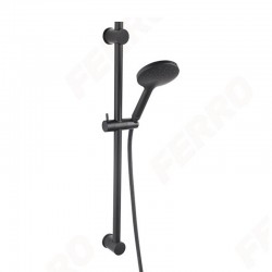 Karag Ferro Phila Black N375BL-B Στήλη Στήριξης με Τηλέφωνο Ντους