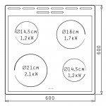 Korting 741904 KEC6A40XPG Ελεύθερη Κουζίνα Κεραμική Inox (030062101)