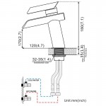 Μπαταρία Νιπτήρα Καταρράκτης Γυάλινος The Box WF-89