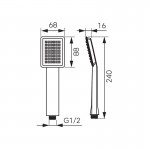 Karag Ferro Sinus Black S170BL-B Τηλέφωνο ντους