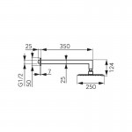 Karag Ferro Slimline NPT14 Σετ Βραχίονας & Κώδωνας ντους 250 mm