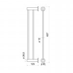 Karag Ferro Smile ASM10 Διπλή Πετσετοκρεμάστρα- ράγα 60 cm Chrome