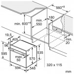 Bosch HBA578BS0 Εντοιχιζόμενος Φούρνος 71 lt