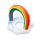 Φουσκωτό σωσίβιο Rainbow με κάθισμα - 60*25cm - 150885