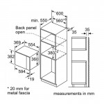 Bosch BFL554MS0 Φούρνος Μικροκυμάτων Εντοιχιζόμενος 900W 25lt