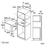 Bosch BFL554MB0 Φούρνος Μικροκυμάτων Εντοιχιζόμενος 900W 25lt