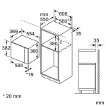 Bosch BFL554MB0 Φούρνος Μικροκυμάτων Εντοιχιζόμενος 900W 25lt