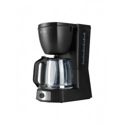Hobby HCM-40349 1.2L Μαύρη/Inox Καφετιέρα Φίλτρου 