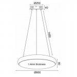 Aca V27LEDP80WH Φωτιστικό Οροφής Led Λευκό Kallista