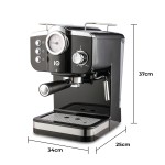 IQ CM-175 Μηχανή Εσπρέσσο Συμβατή με Κάψουλα Nespresso με Λειτουργία Αφρού 20Bar 1100W 1.25Lt Μαύρο