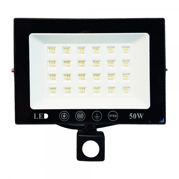 Ultra Slim Προβολέας με 96 SMD LED 50w με Ανιχνευτή Κίνησης Λευκό 6000K Υψηλής Φωτεινότητας