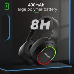 Ασύρματα - Ενσύρματα Στερεοφωνικά Ακουστικά Over the Ear Bluetooth Eπαναφορτιζόμενα με μικρόφωνο L800 – RGB Gaming