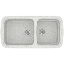 Sanitec Classic 305 (96x51cm) Ένθετος Νεροχύτης από Συνθετικό Γρανίτη Granite White Αντιστρεφόμενος