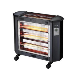 Eurolamp 147-29701 Σόμπα Χαλαζία ERP με Τηλεχειριστήριο 2400W Μαύρη