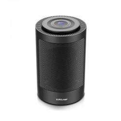 Eurolamp 300-41353 Κυκλικό Κεραμικό Αερόθερμο με Τηλεχειριστήριο 1500W Μαύρο