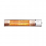 Eurolamp 147-29565 Επιτοίχια Θερμάστρα Χαλαζία 2000W Golden Tube και Τηλεχειριστήριο Ασημί