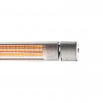 Eurolamp 300-42040 Επιτοίχια Θερμάστρα Χαλαζία 3000W Golden Tube και Τηλεχειριστήριο Ασημί