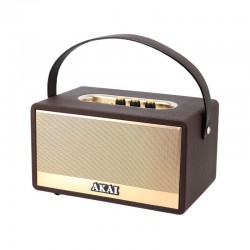Akai M7 Storm Καφέ ρετρό Φορητό ηχείο Bluetooth με USB, Aux-In, TWS, FM και τηλεχειριστήριο- 60W RMS