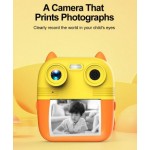 Παιδική Φωτογραφική Μηχανή Ψηφιακή με Ενσωματωμένο Ασπρόμαυρο Εκτυπωτή  - D8 Κίτρινη